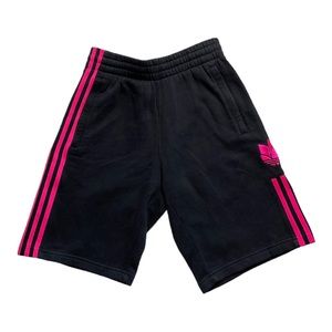 3-Stripe Adidas Shorts Men's XS Black Elastic Waist Drawstring Retro Athletic